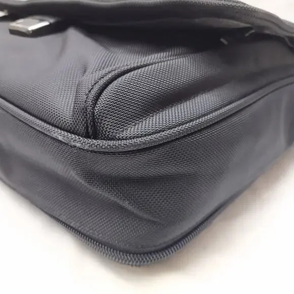 Tumi FXT Ballistic Black Nylon Pushlock Briefcase Messenger Laptop Bag - Picture 10 of 16